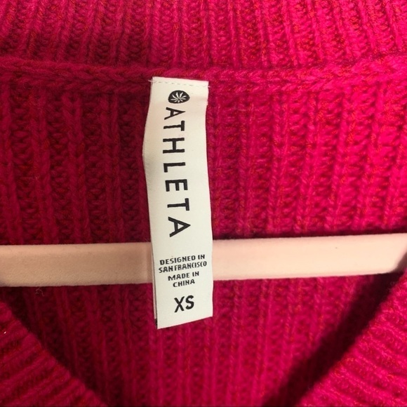 NWT Athleta Shasta Oversized Wool Blend High Low V-Neck Sweater - Picture 13 of 16